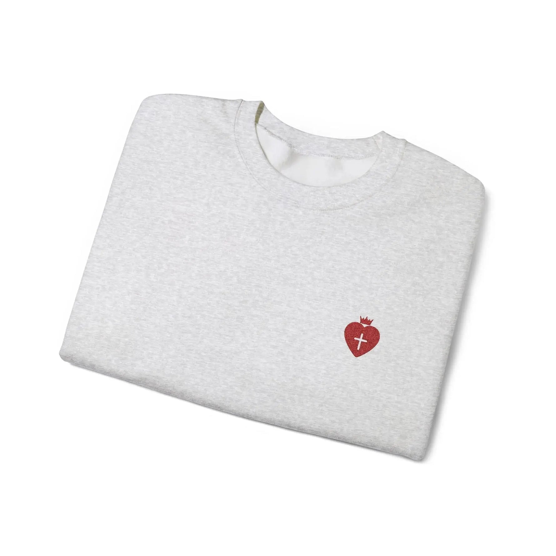 "Heart Cross" Christian Women's Crewneck Sweatshirt - YESHUALL