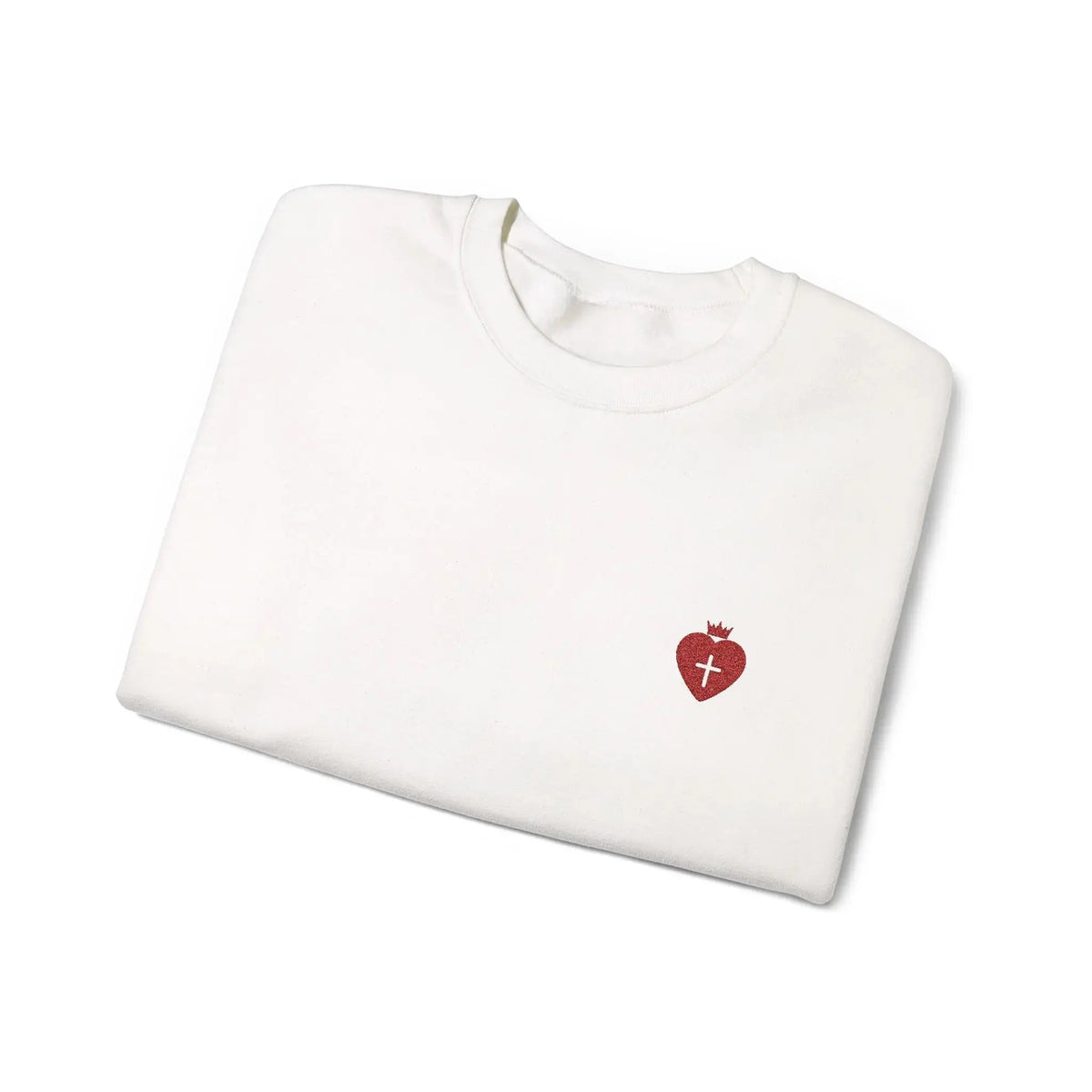 "Heart Cross" Christian Women's Crewneck Sweatshirt - YESHUALL
