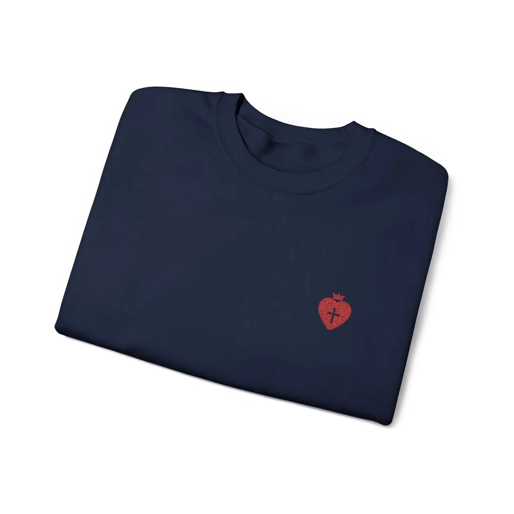 "Heart Cross" Christian Women's Crewneck Sweatshirt - YESHUALL