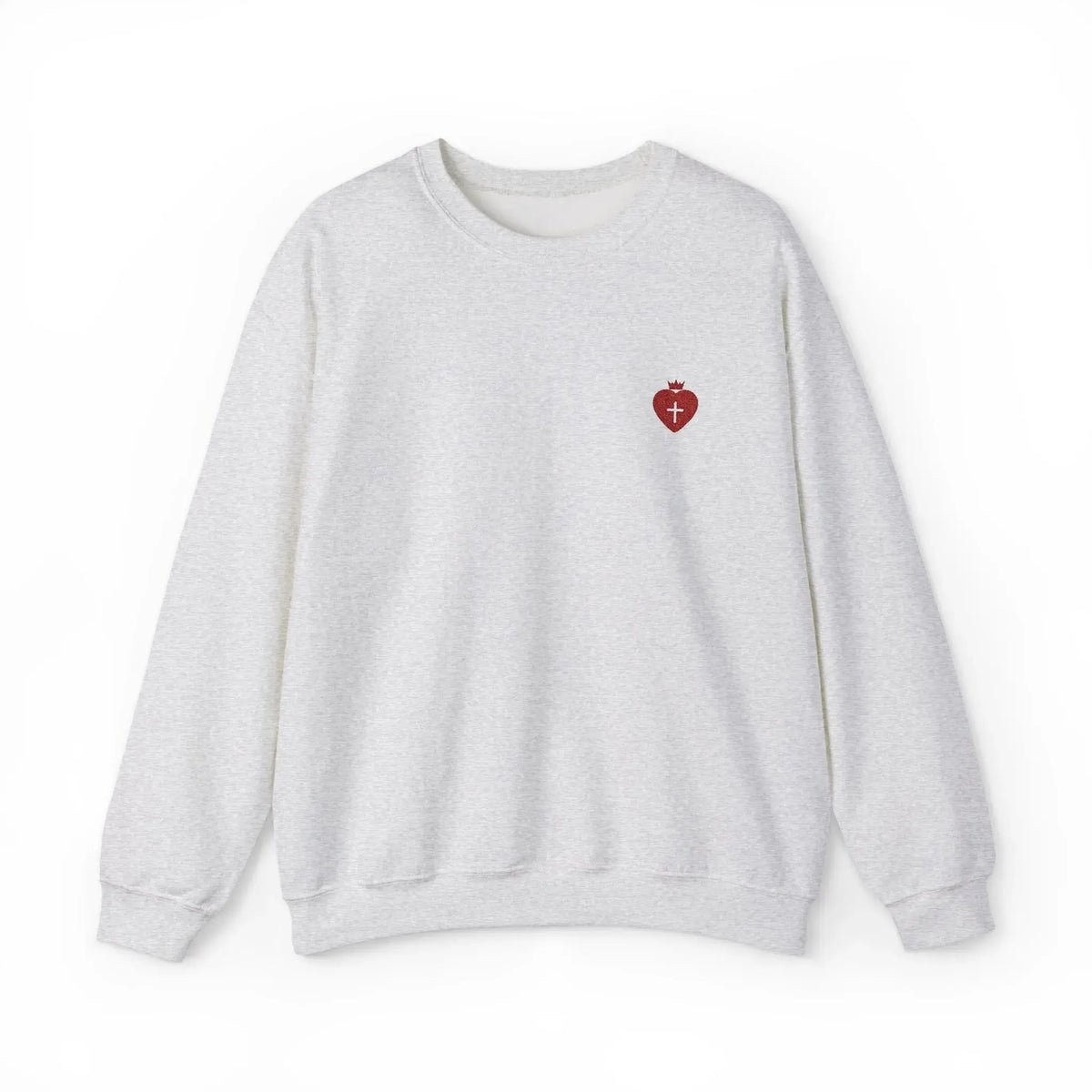"Heart Cross" Christian Women's Crewneck Sweatshirt - YESHUALL