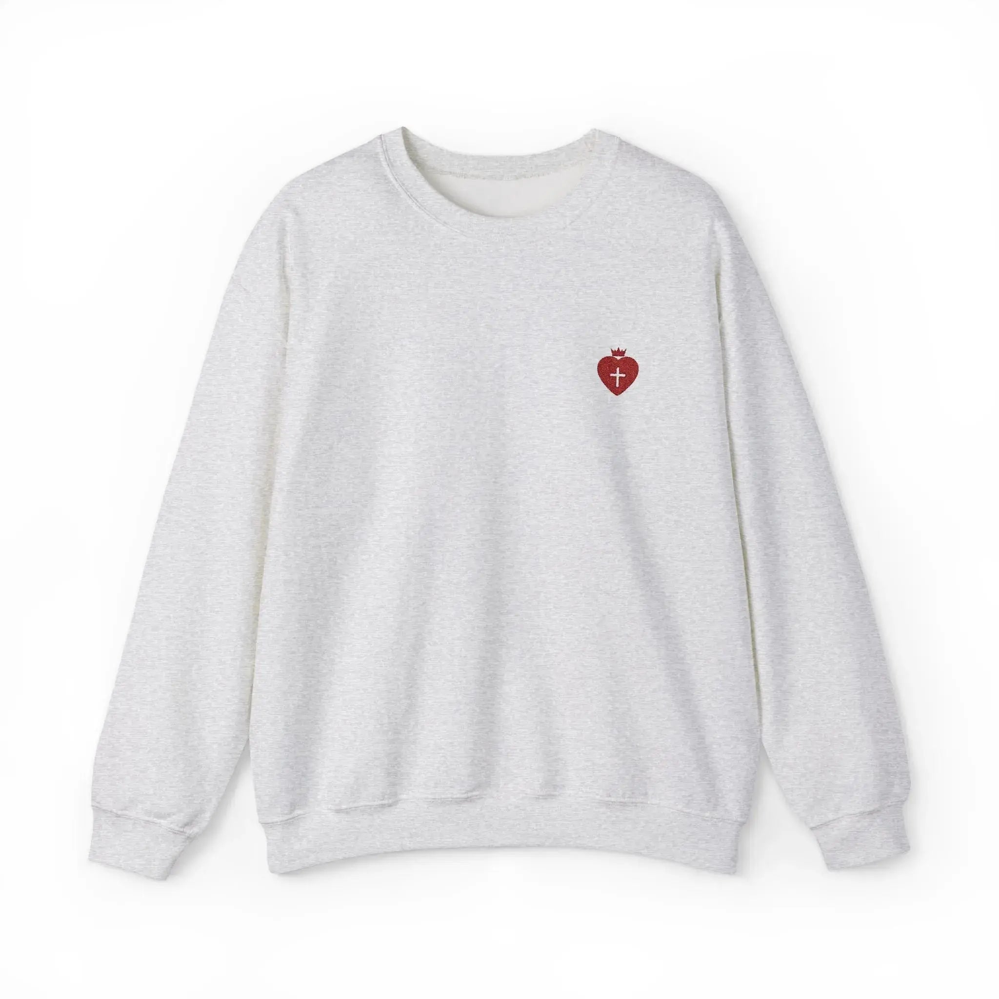 "Heart Cross" Christian Women's Crewneck Sweatshirt - YESHUALL