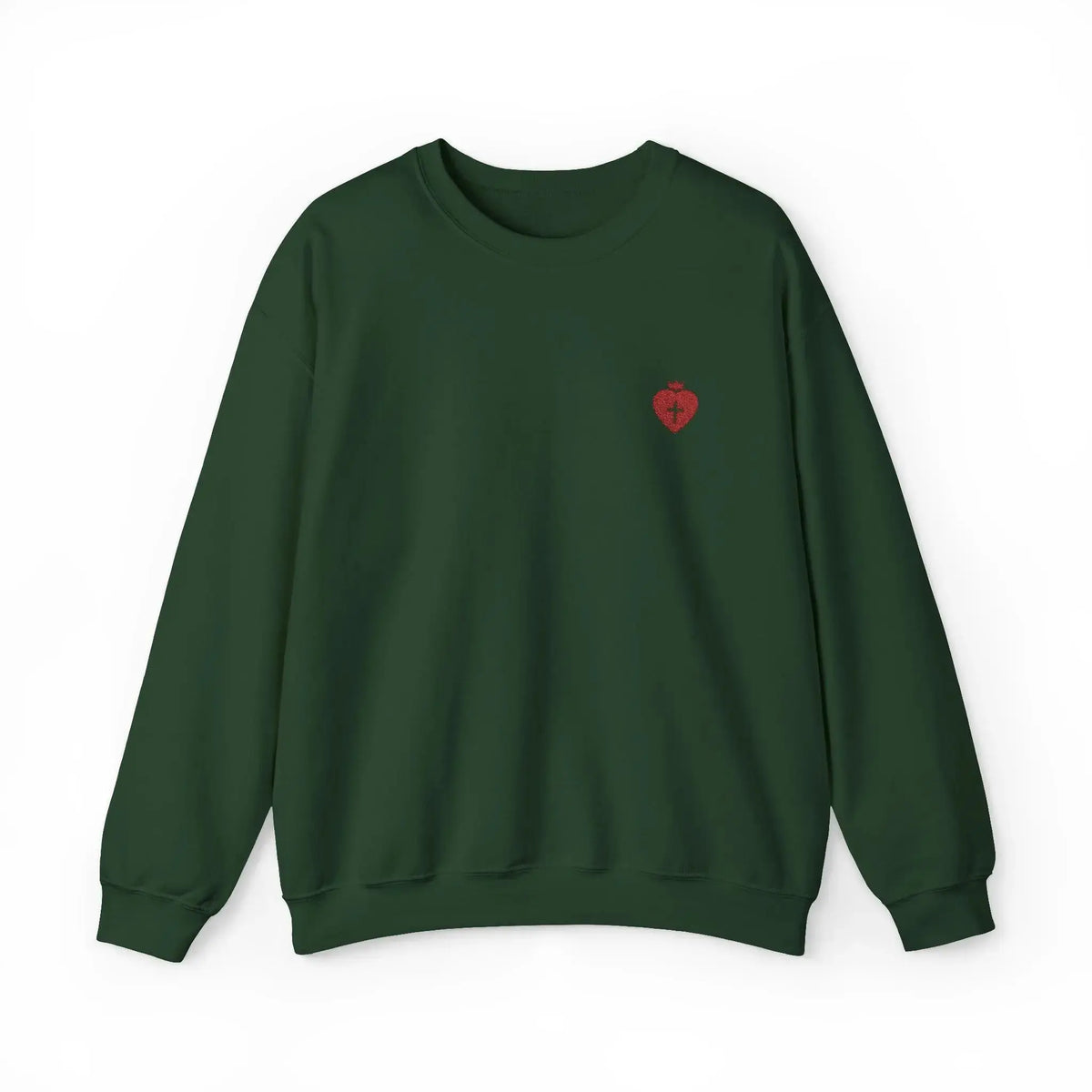 "Heart Cross" Christian Women's Crewneck Sweatshirt - YESHUALL