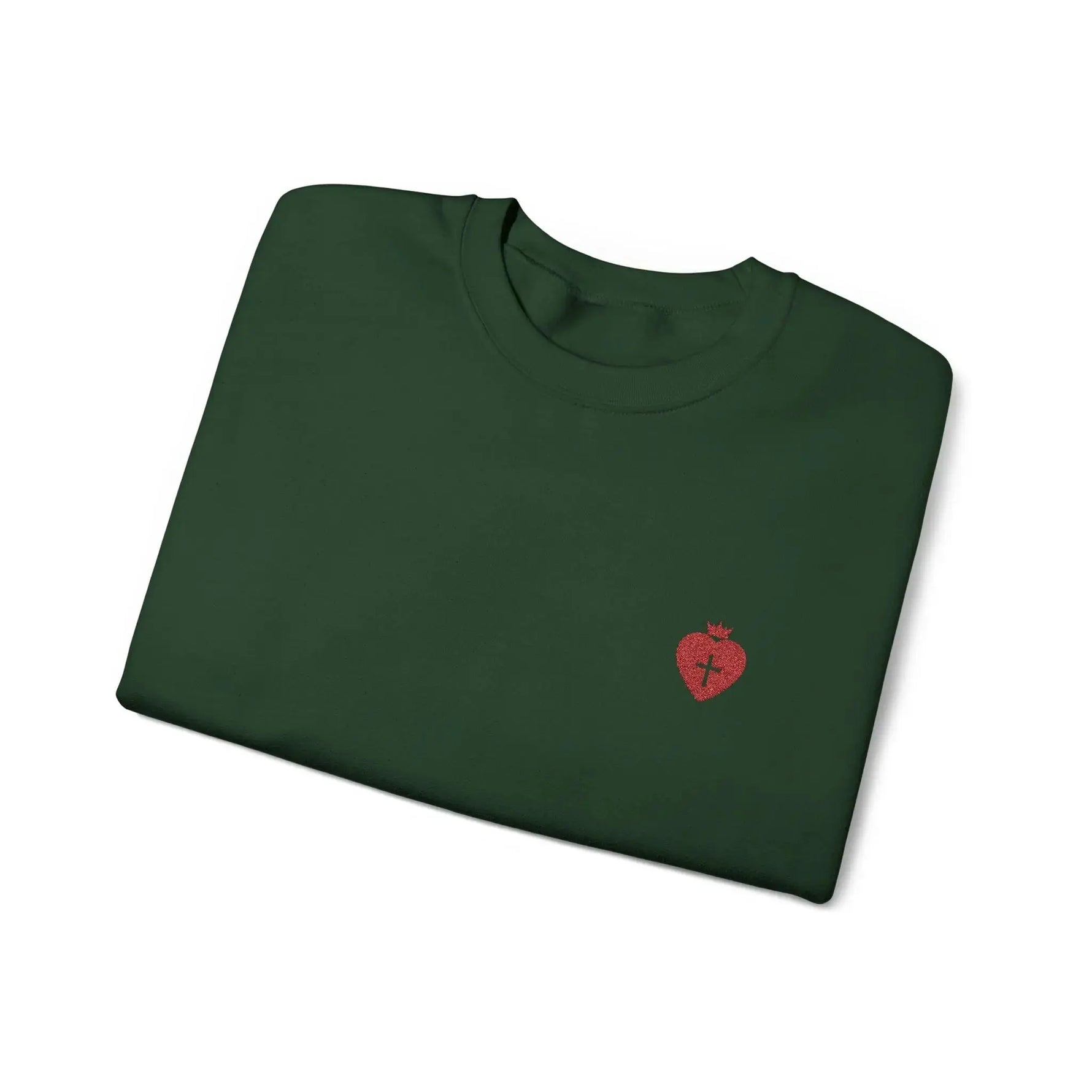 "Heart Cross" Christian Women's Crewneck Sweatshirt - YESHUALL