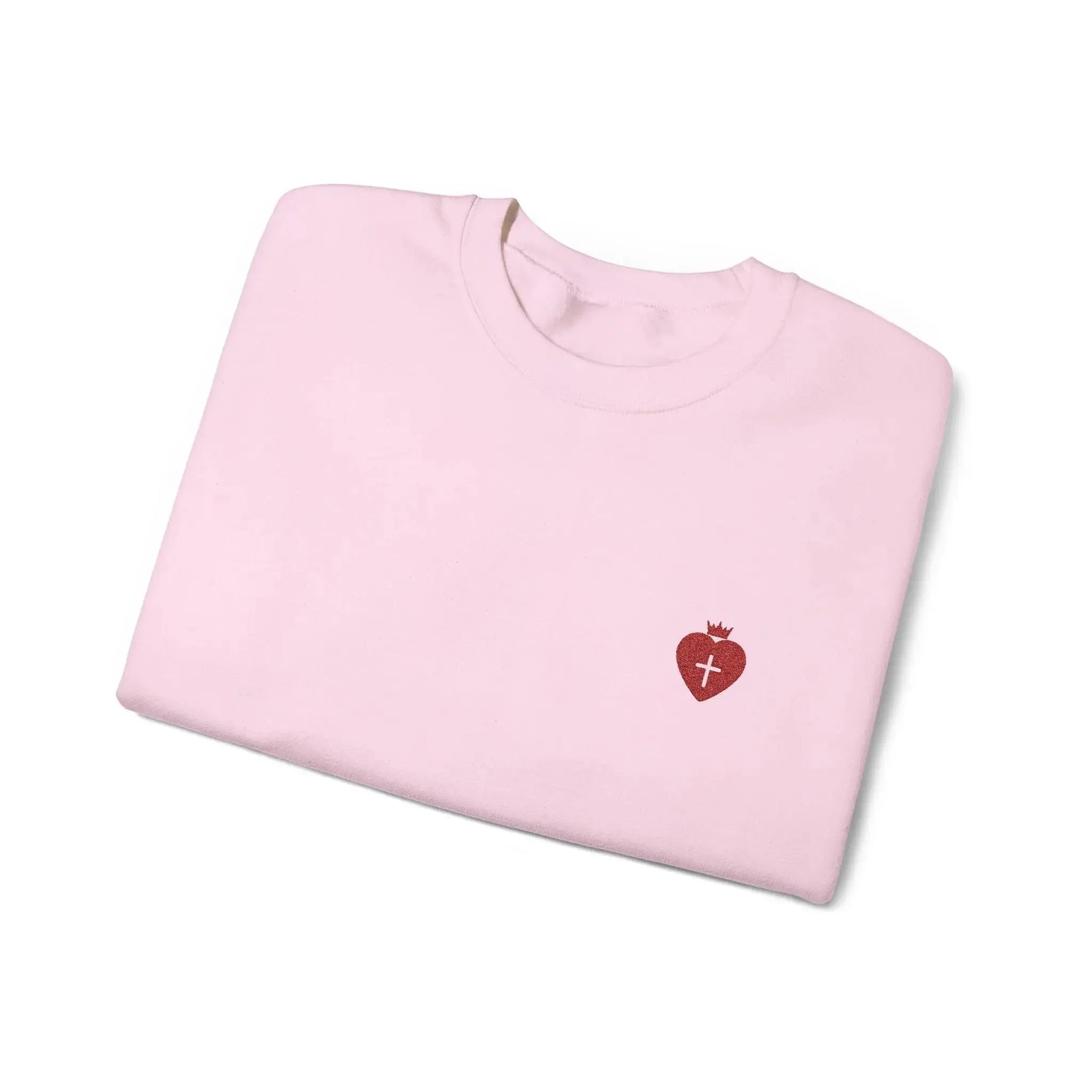 "Heart Cross" Christian Women's Crewneck Sweatshirt - YESHUALL