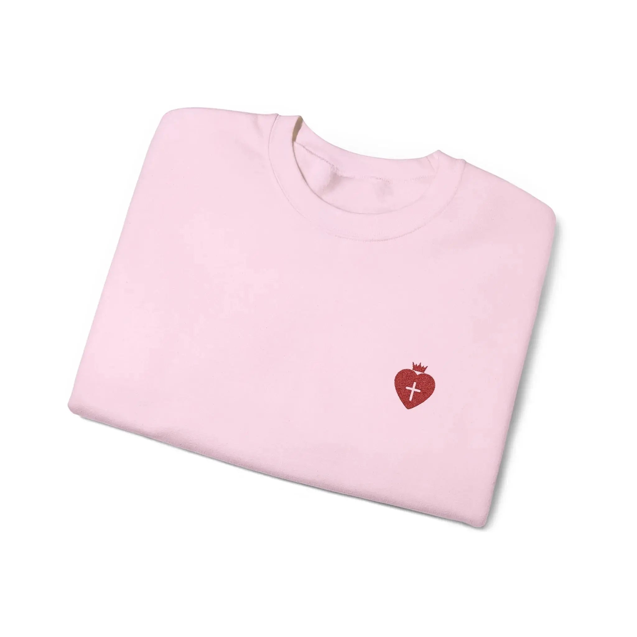 "Heart Cross" Christian Women's Crewneck Sweatshirt - YESHUALL