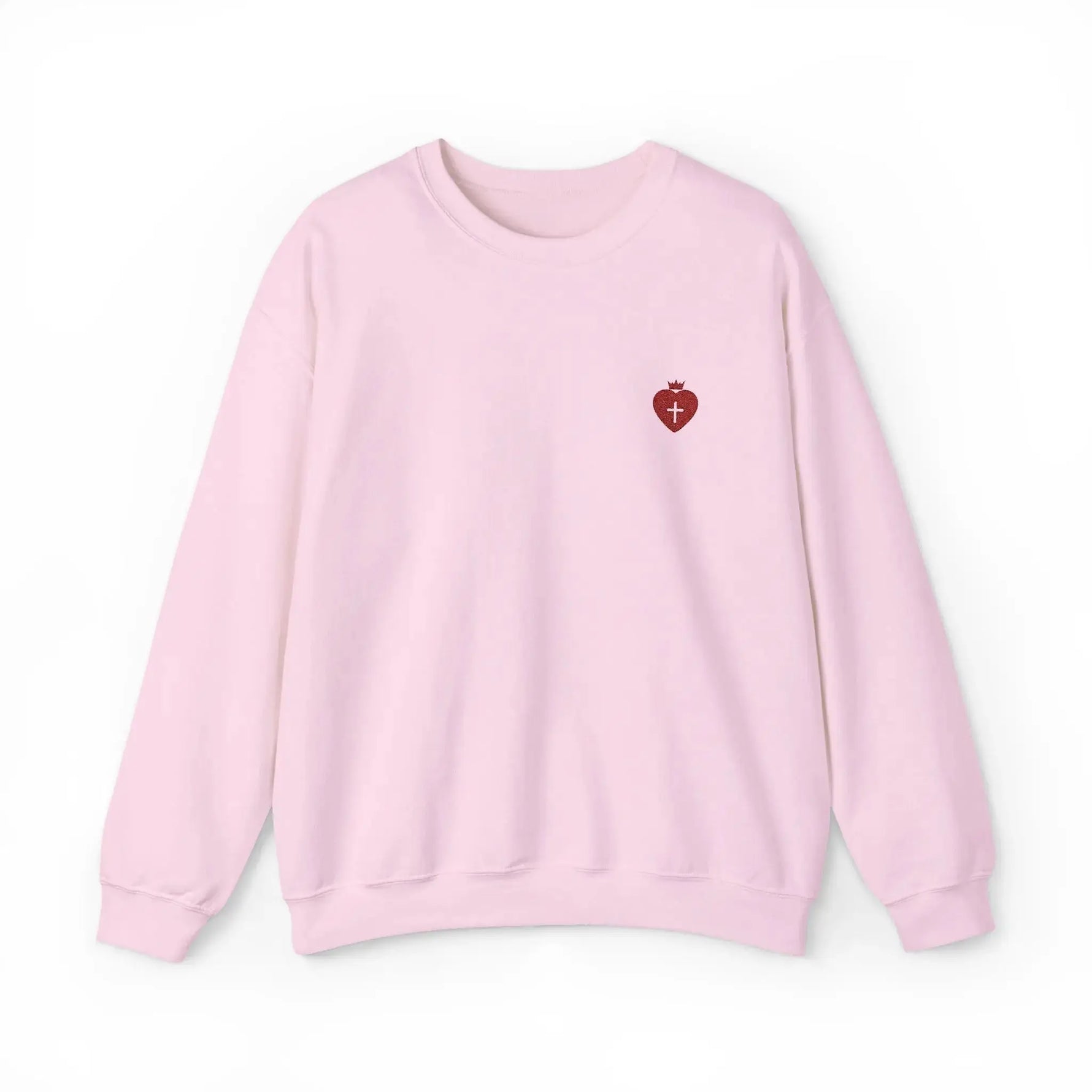 "Heart Cross" Christian Women's Crewneck Sweatshirt - YESHUALL