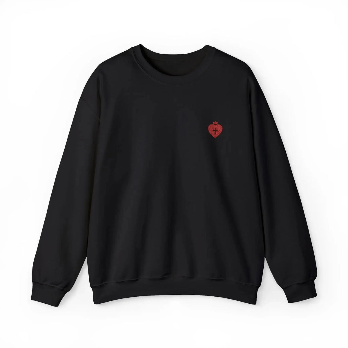 "Heart Cross" Christian Women's Crewneck Sweatshirt - YESHUALL