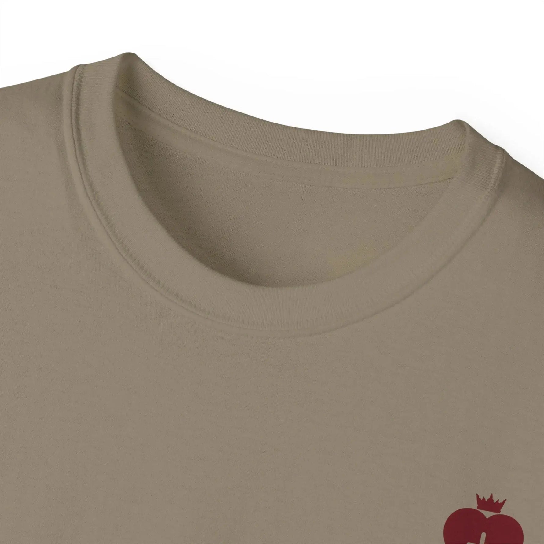 "Heart Cross" Christian Women's T-Shirt Sand - YESHUALL