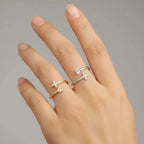Heart-shaped cross open ring - YESHUALL
