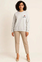 I Love Jesus crewneck sweatshirt Christian women, YESHUALL