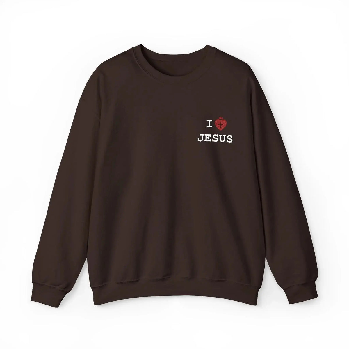 I Love Jesus shadow sweatshirt back view, Christian faith women