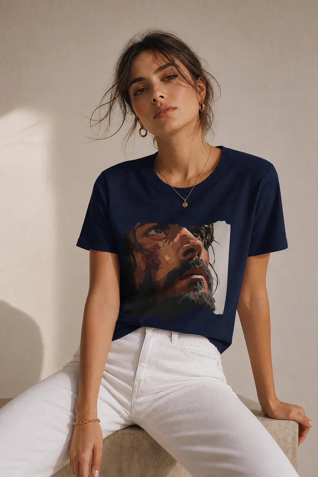 "Jesus" Christian Women's T-Shirt | Faith-based apparel - YESHUALL