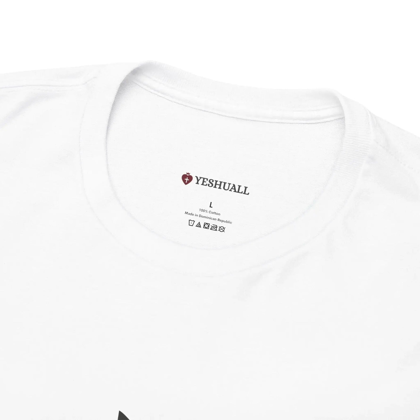 JESUS tee lifestyle moment, bold Christian declaration YESHUALL
