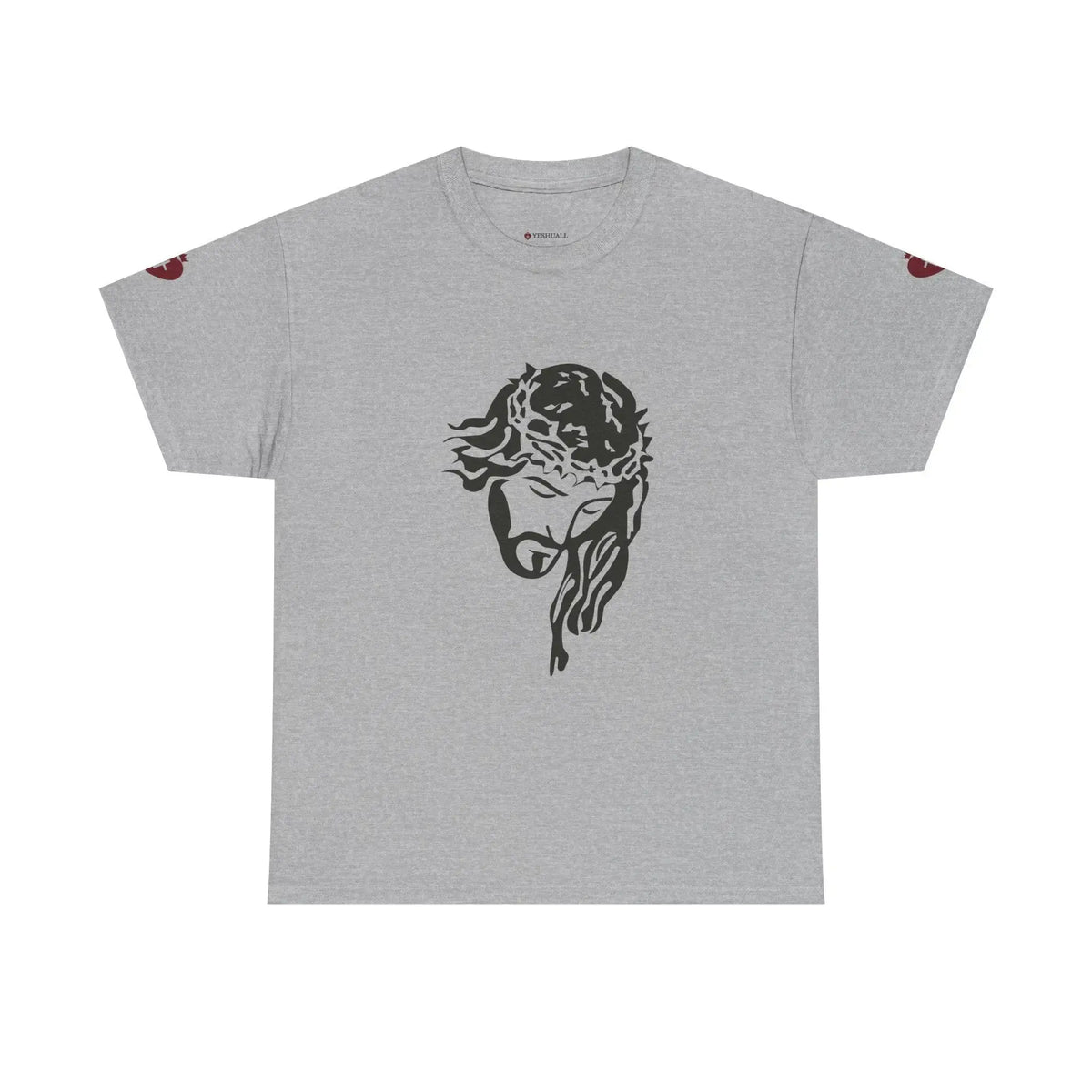 JESUS tee fabric close-up, heavy cotton Christian women's shirt