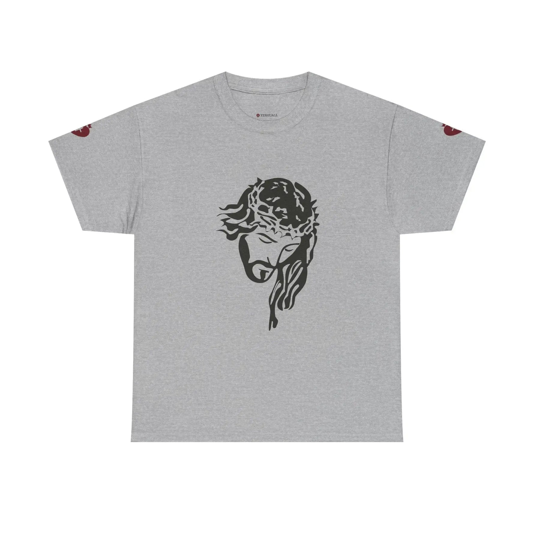 JESUS tee fabric close-up, heavy cotton Christian women's shirt