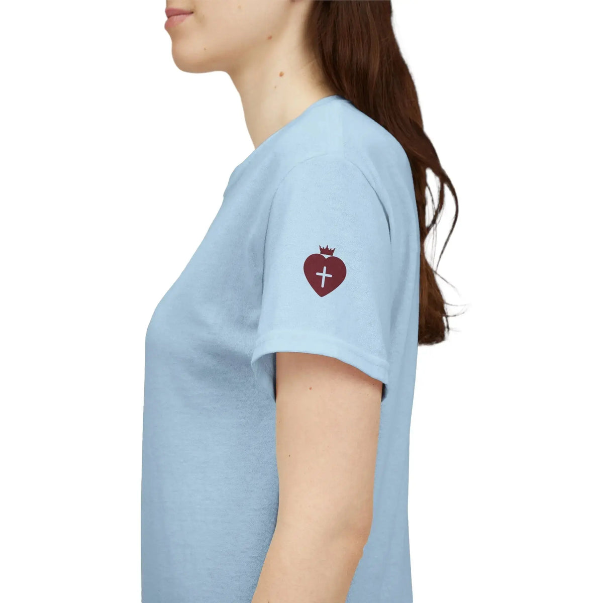 JESUS heavy cotton tee collection shot, Christian faith declaration