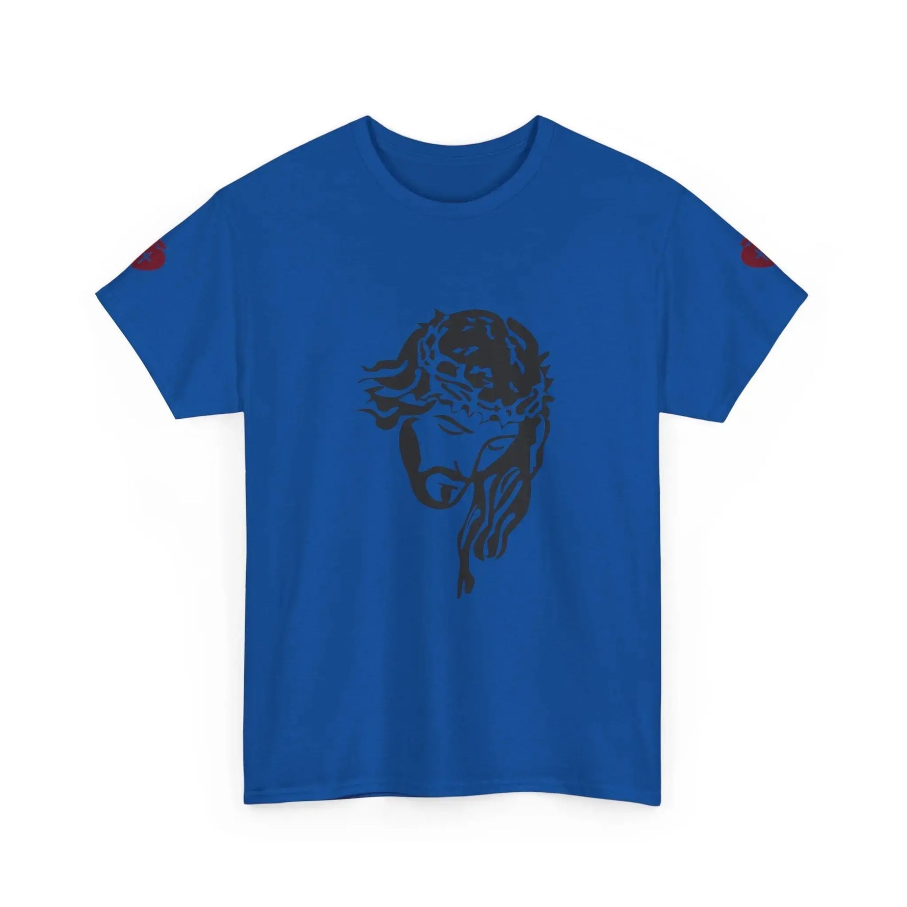 JESUS heavy cotton tee color variant maroon, Christian faith apparel