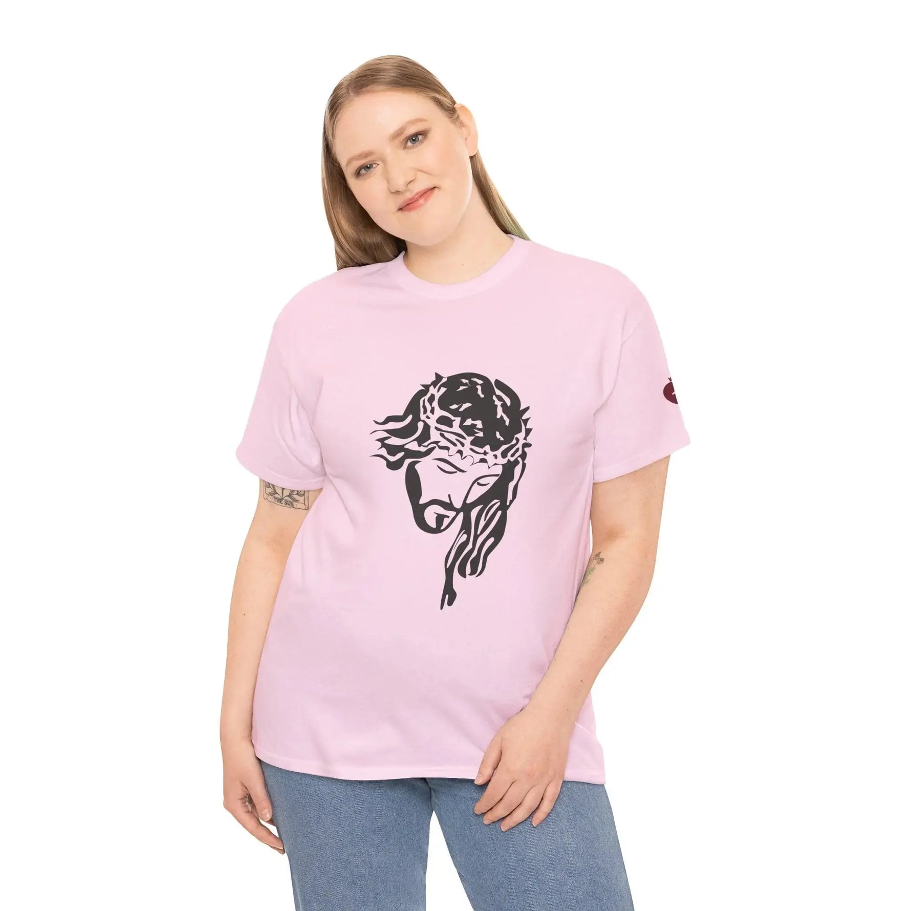 JESUS heavy cotton faith declaration, Christian women's bold tee