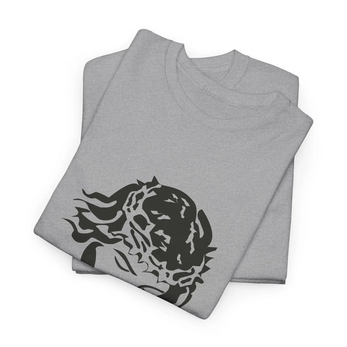JESUS heavy cotton tee gifted shot, Christian faith declaration