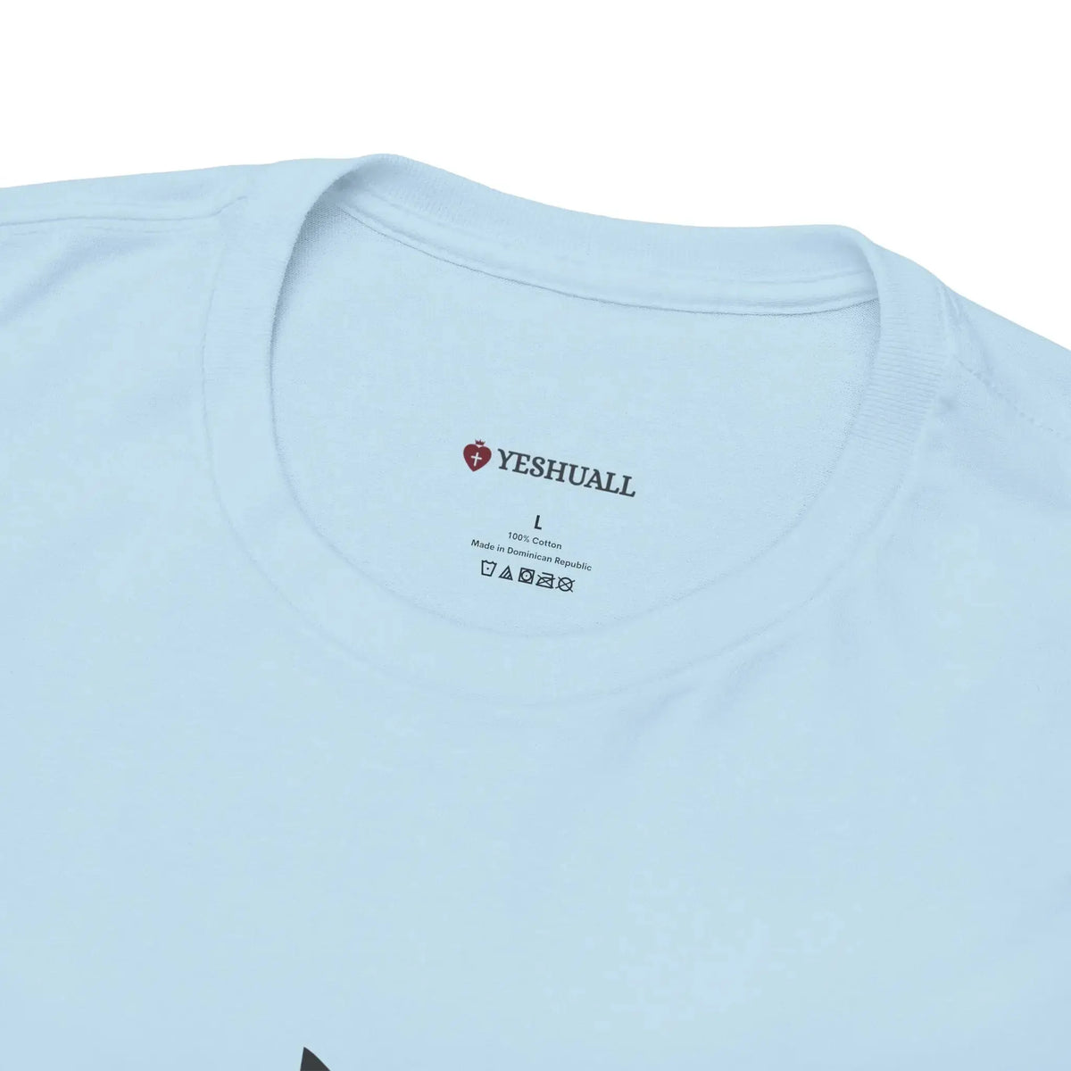 JESUS heavy cotton tee last product shot, Christian declaration