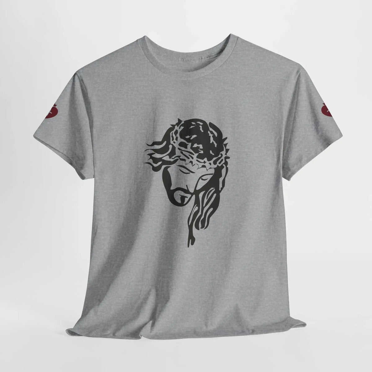 JESUS tee worn outdoor, bold Christian women's faith shirt
