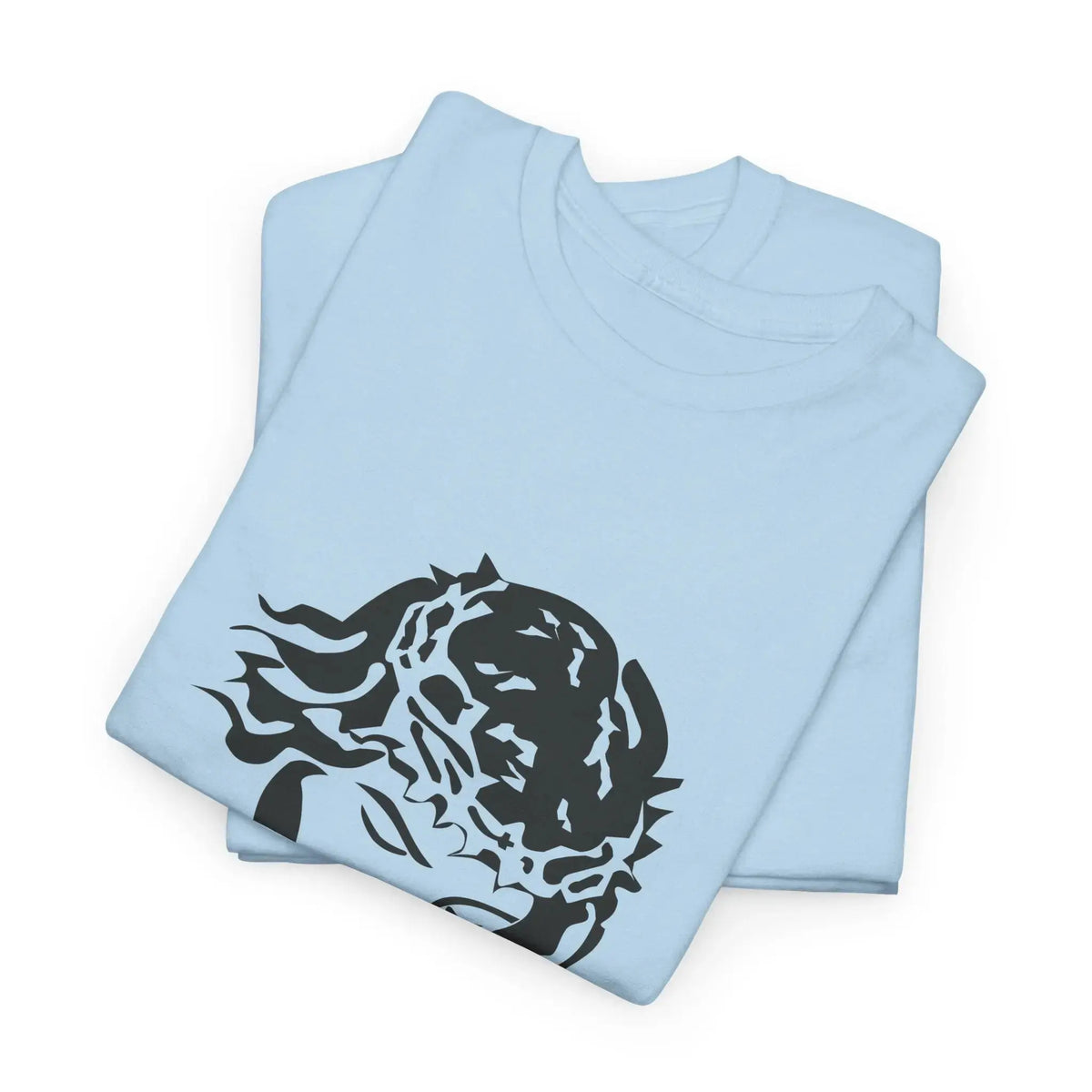 JESUS heavy cotton tee model product, Christian faith declaration