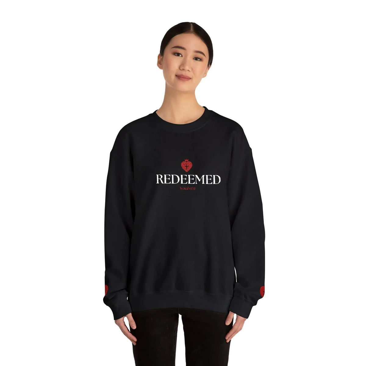 "Redeemed" Christian Women's Crewneck Sweatshirt - YESHUALL