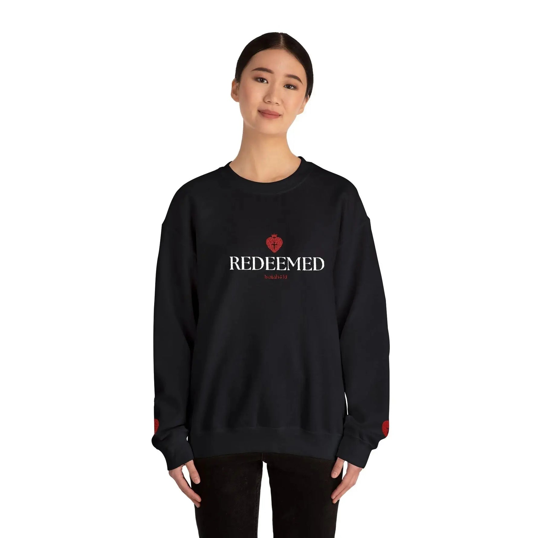 "Redeemed" Christian Women's Crewneck Sweatshirt - YESHUALL