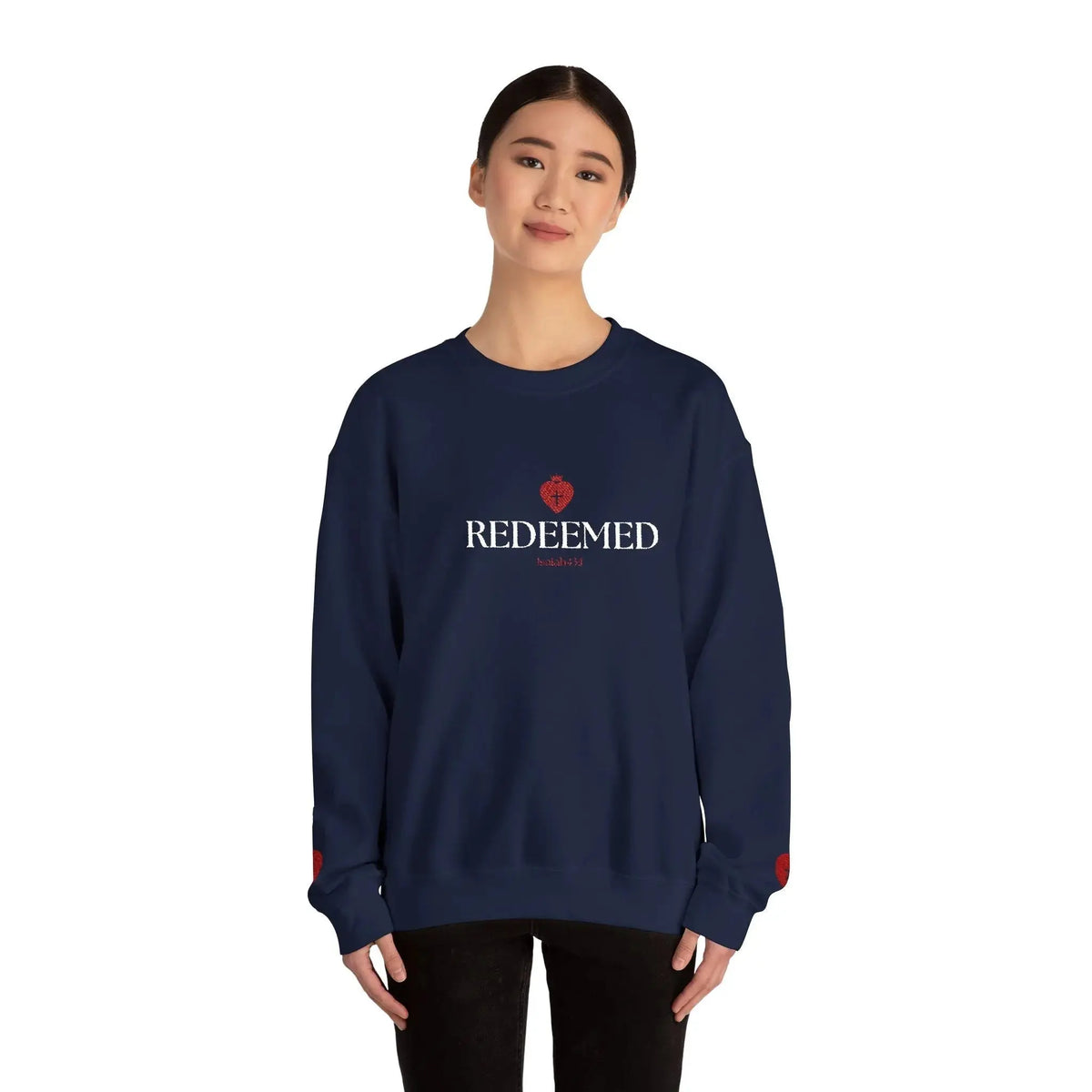 "Redeemed" Christian Women's Crewneck Sweatshirt - YESHUALL