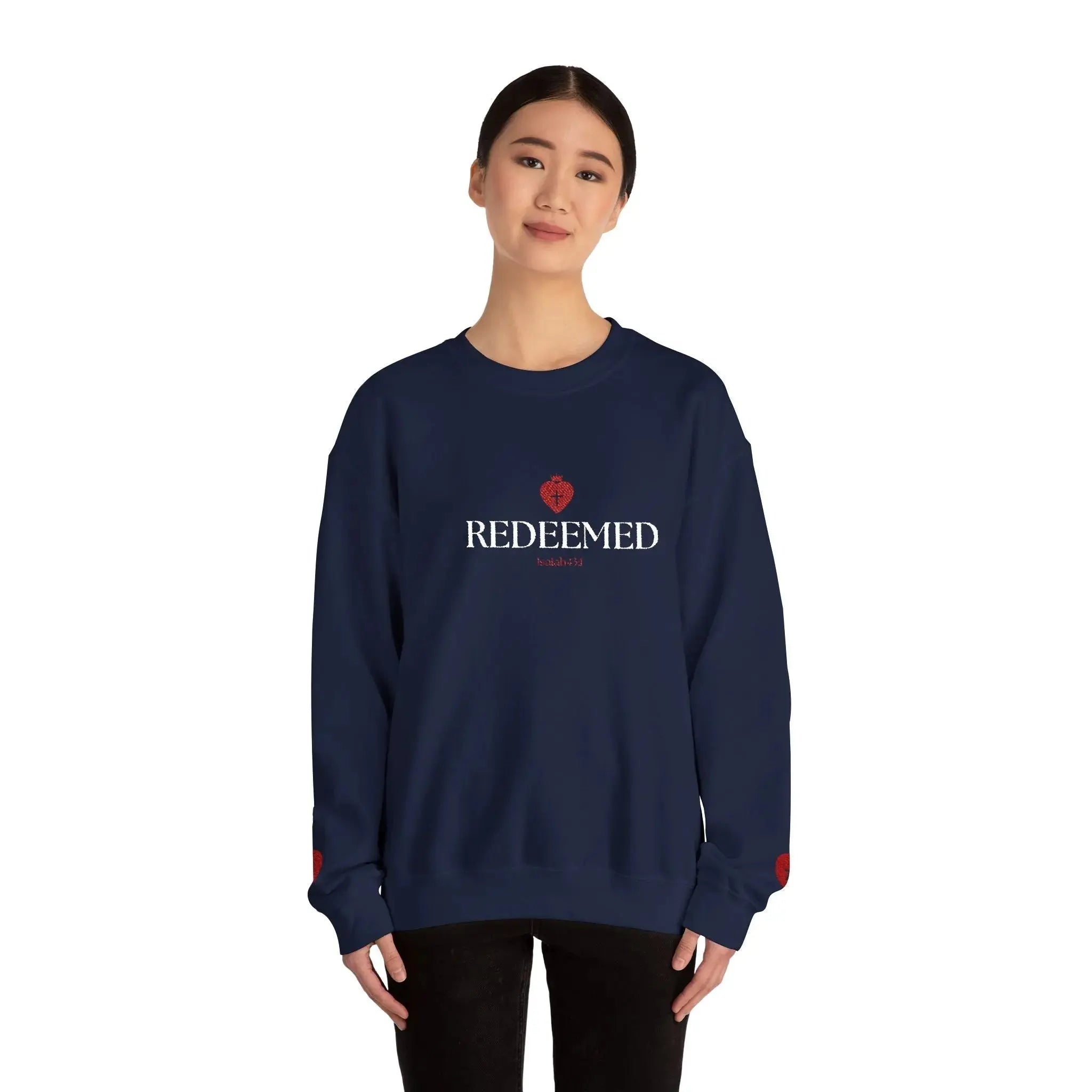 "Redeemed" Christian Women's Crewneck Sweatshirt - YESHUALL