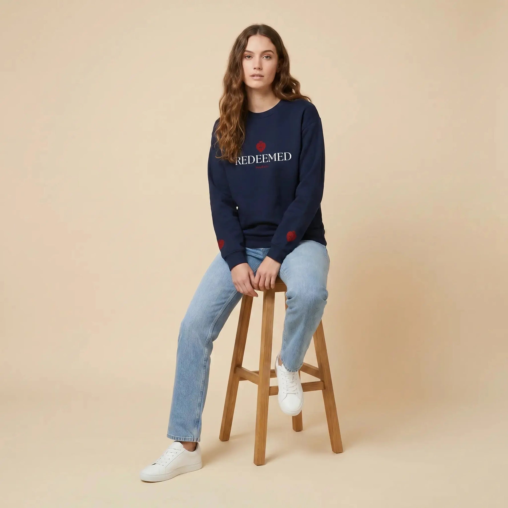 "Redeemed" Christian Women's Crewneck Sweatshirt - YESHUALL
