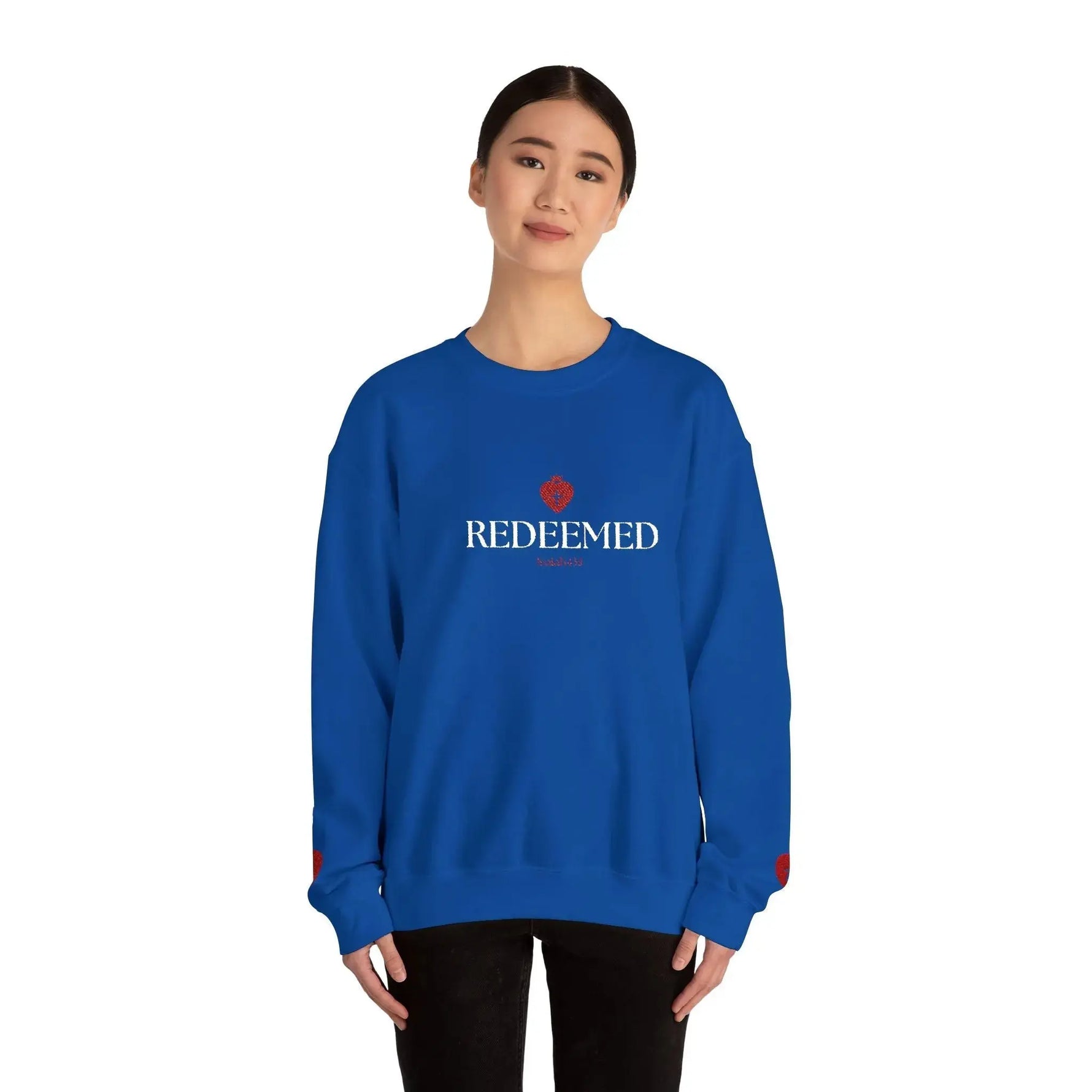 "Redeemed" Christian Women's Crewneck Sweatshirt - YESHUALL