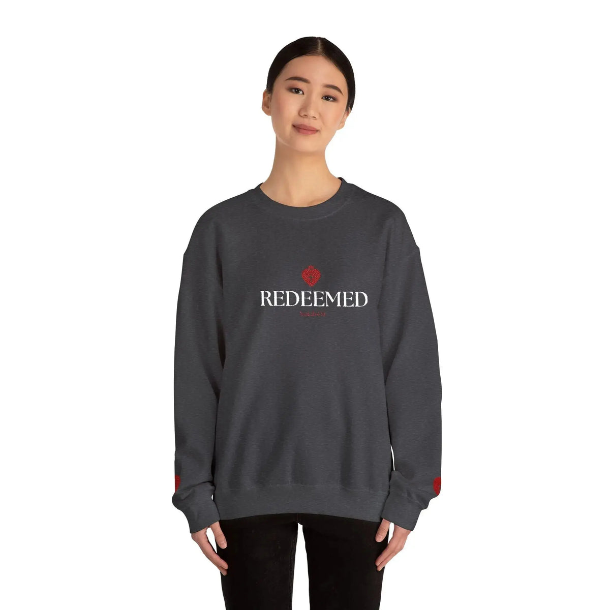 "Redeemed" Christian Women's Crewneck Sweatshirt - YESHUALL