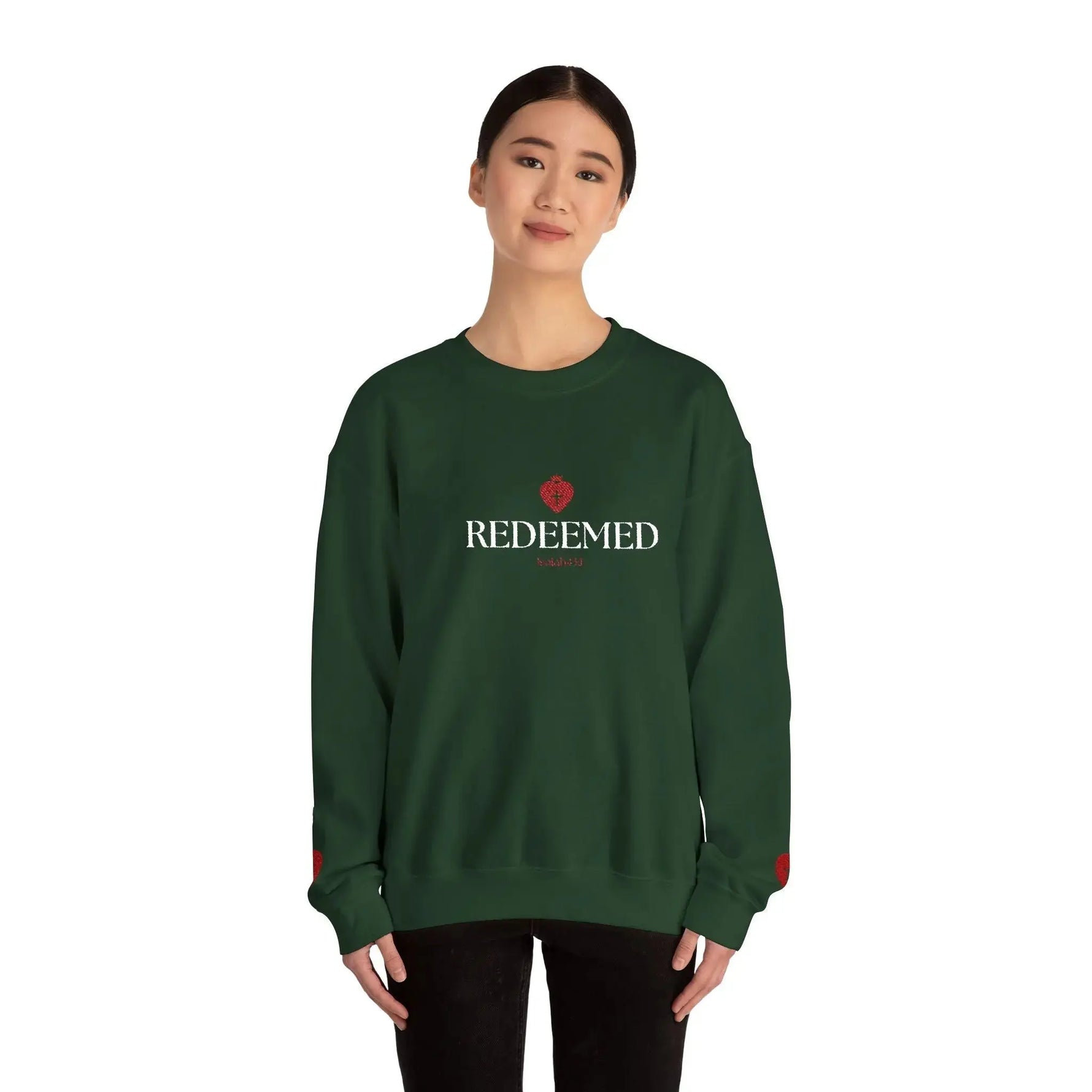 "Redeemed" Christian Women's Crewneck Sweatshirt - YESHUALL