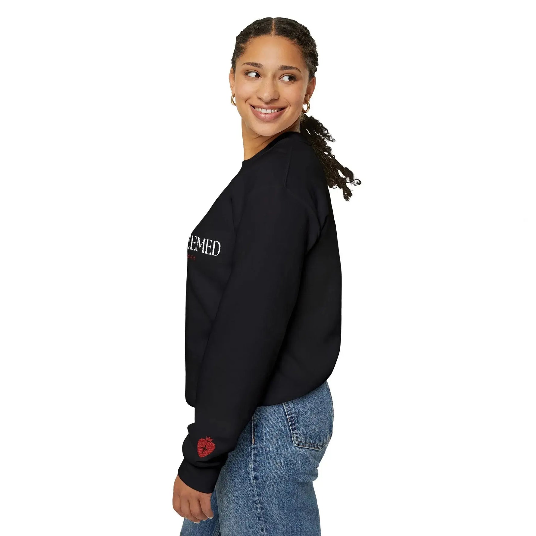 "Redeemed" Christian Women's Crewneck Sweatshirt - YESHUALL