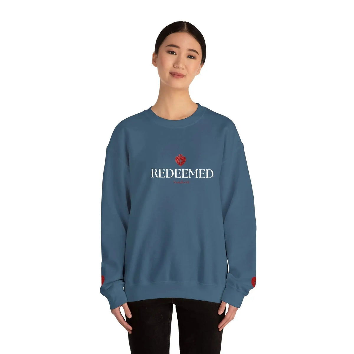 "Redeemed" Christian Women's Crewneck Sweatshirt - YESHUALL