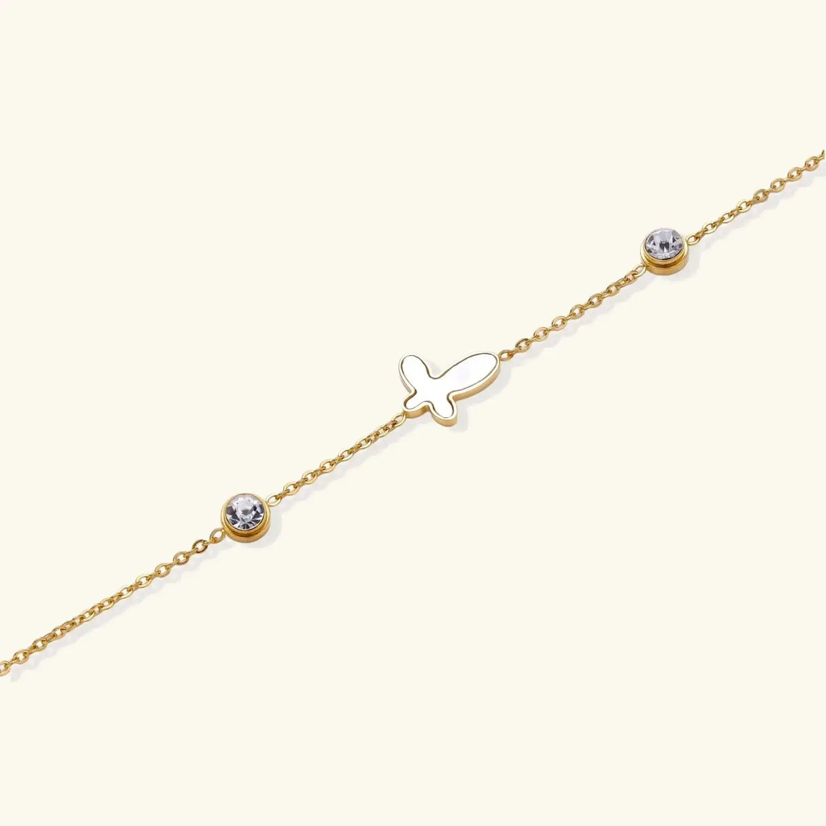 Woman wearing sacred cross bracelet, Christian jewelry gift for her