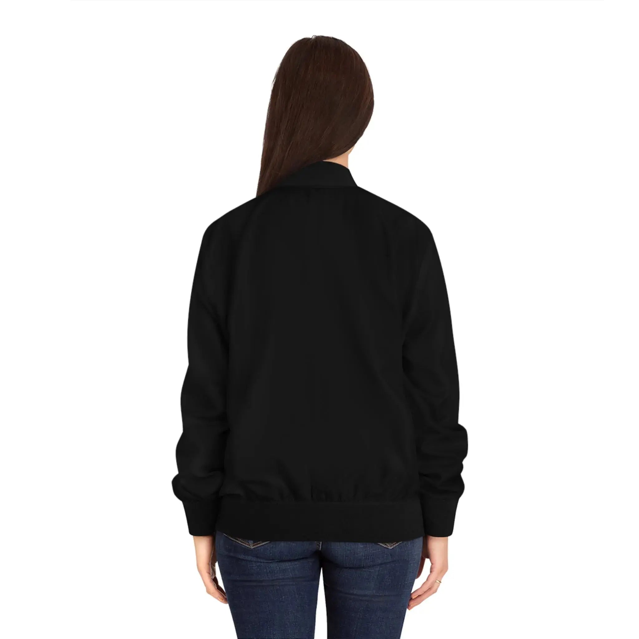 Heart Cross bomber jacket sleeve detail, Christian women's apparel