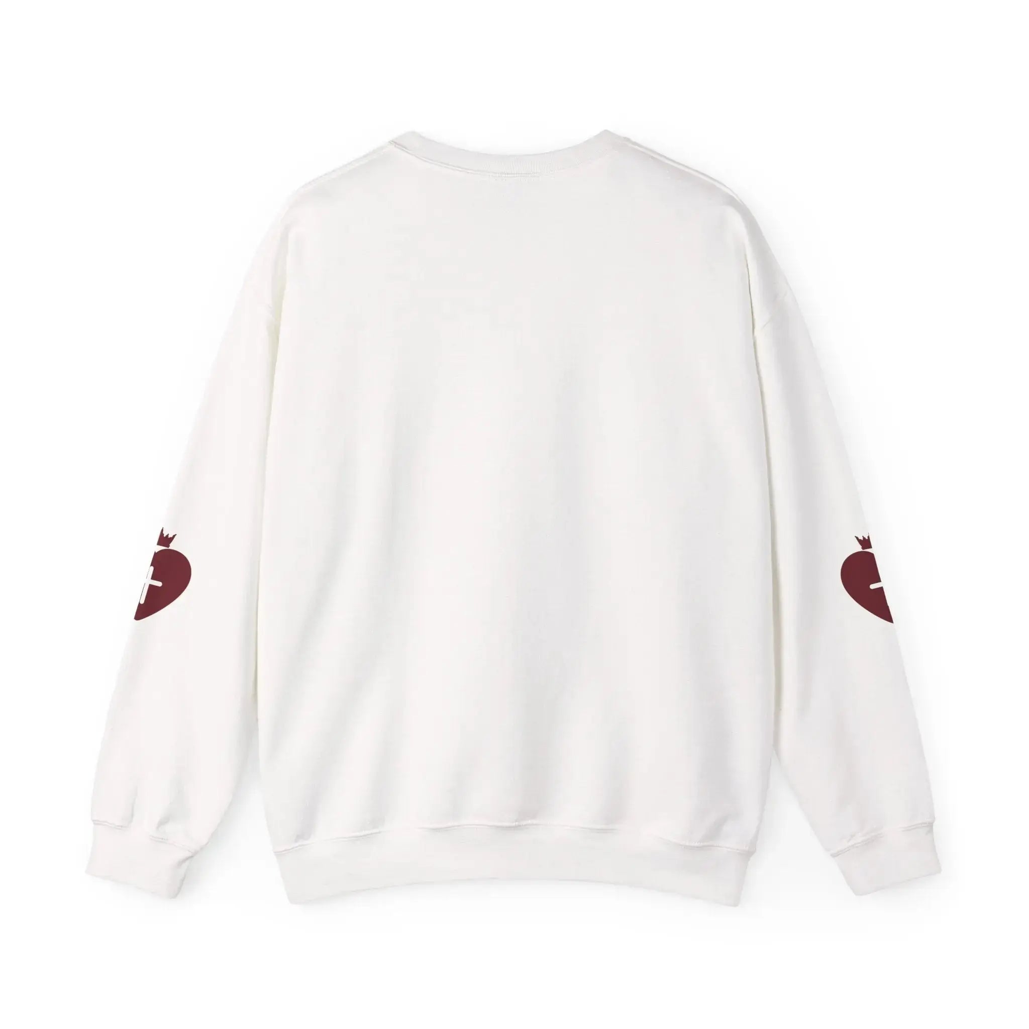 Woman wearing Christian crewneck sweatshirt, faith gift for her