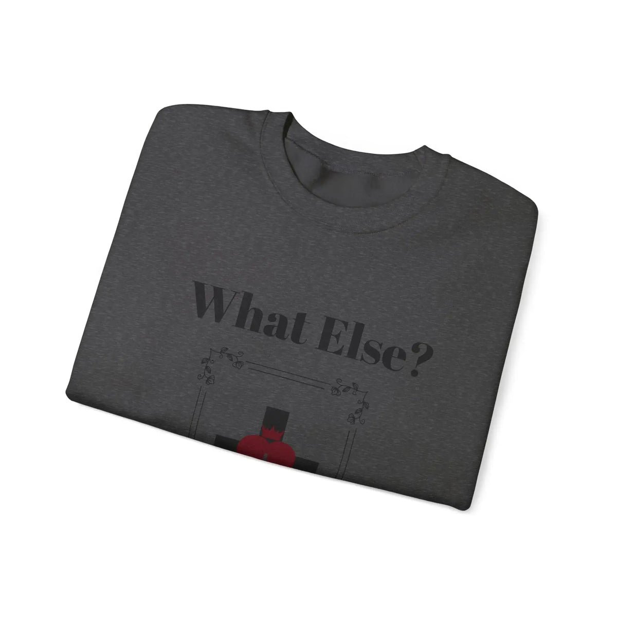 Christian crewneck sweatshirt on model, faith women's apparel
