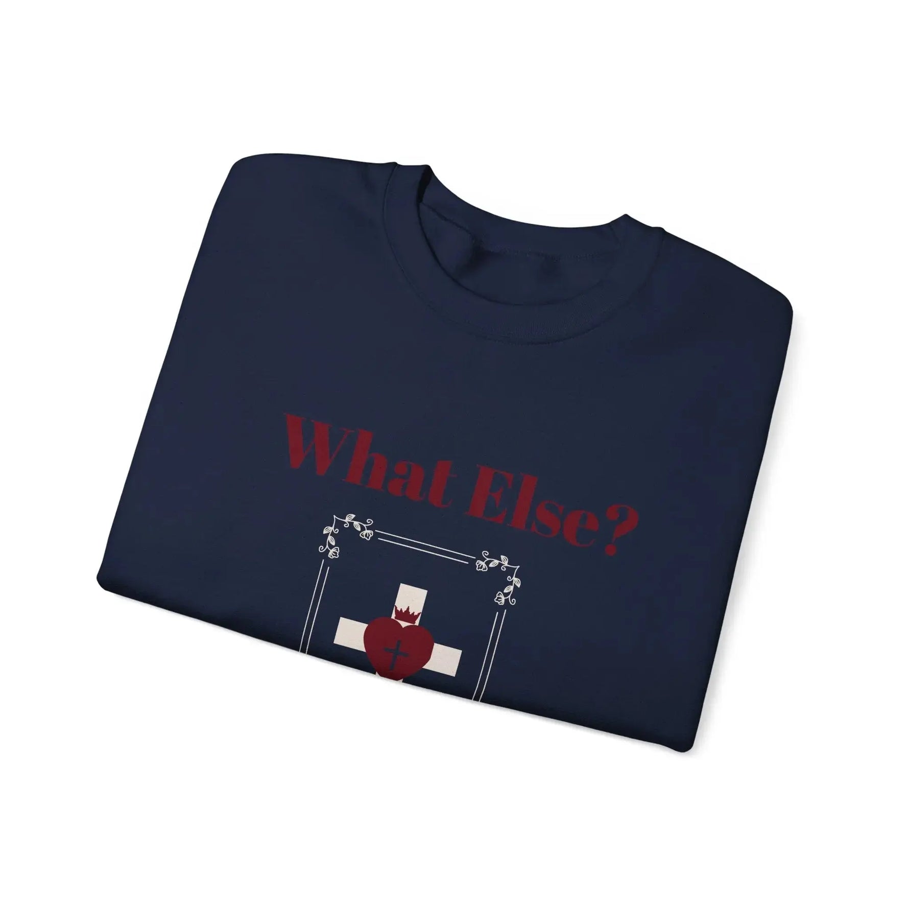 Faith crewneck design close-up, Christian women's sweatshirt