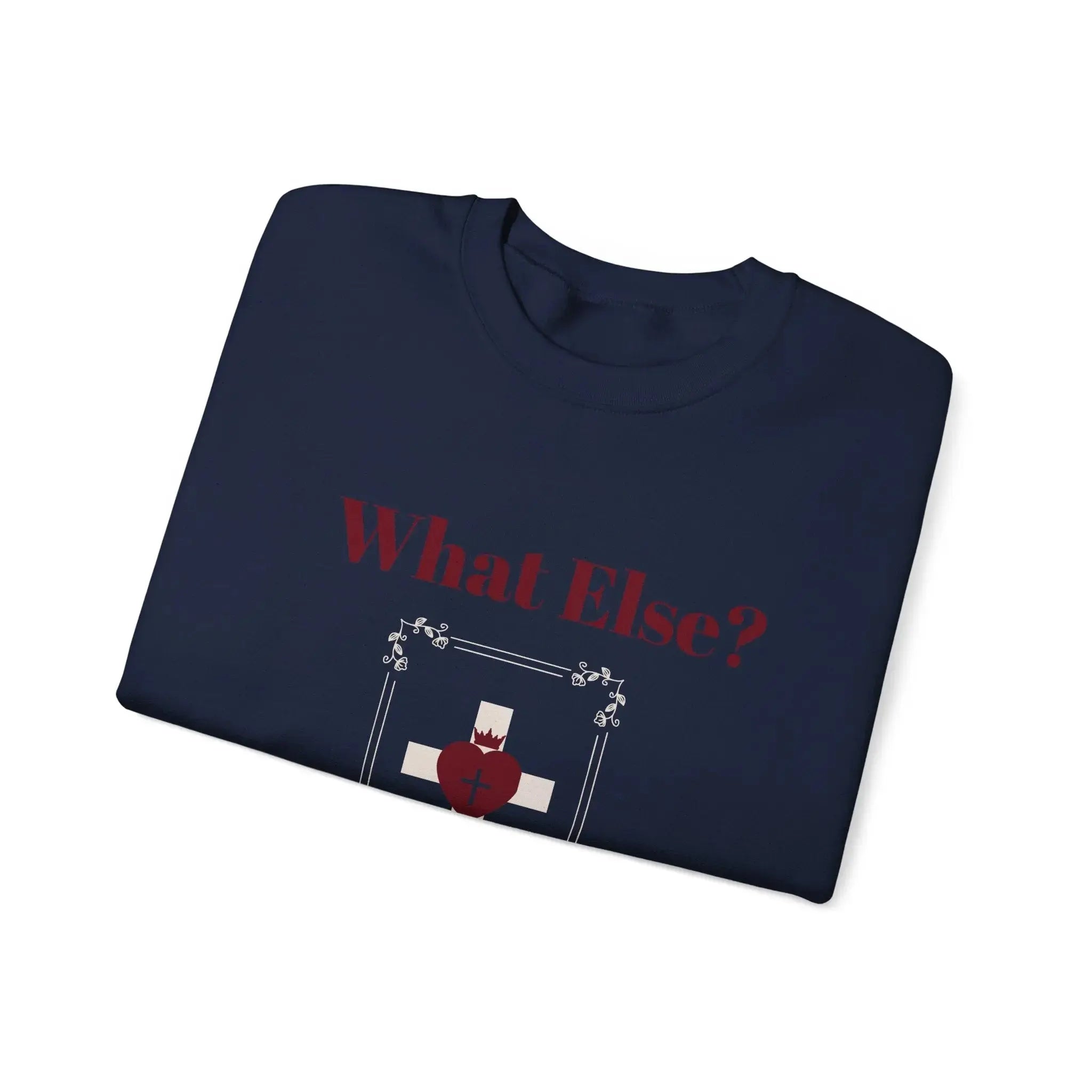 Faith crewneck design close-up, Christian women's sweatshirt