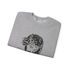Christian crewneck sweatshirt on model, faith women's clothing