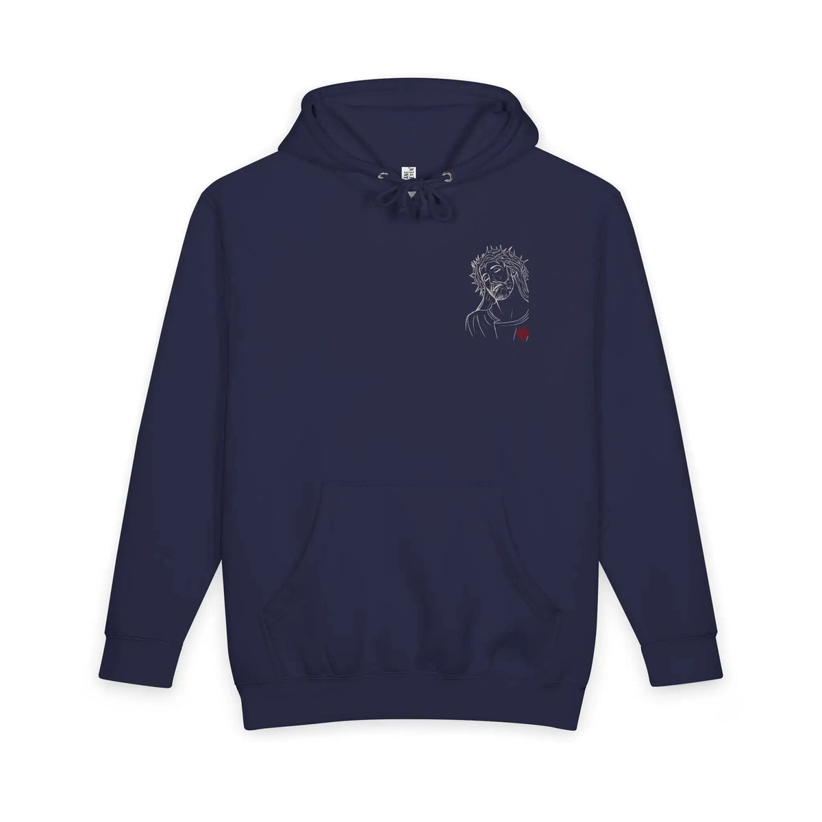 Faith heavyweight hoodie fabric close-up, Christian women's pullover