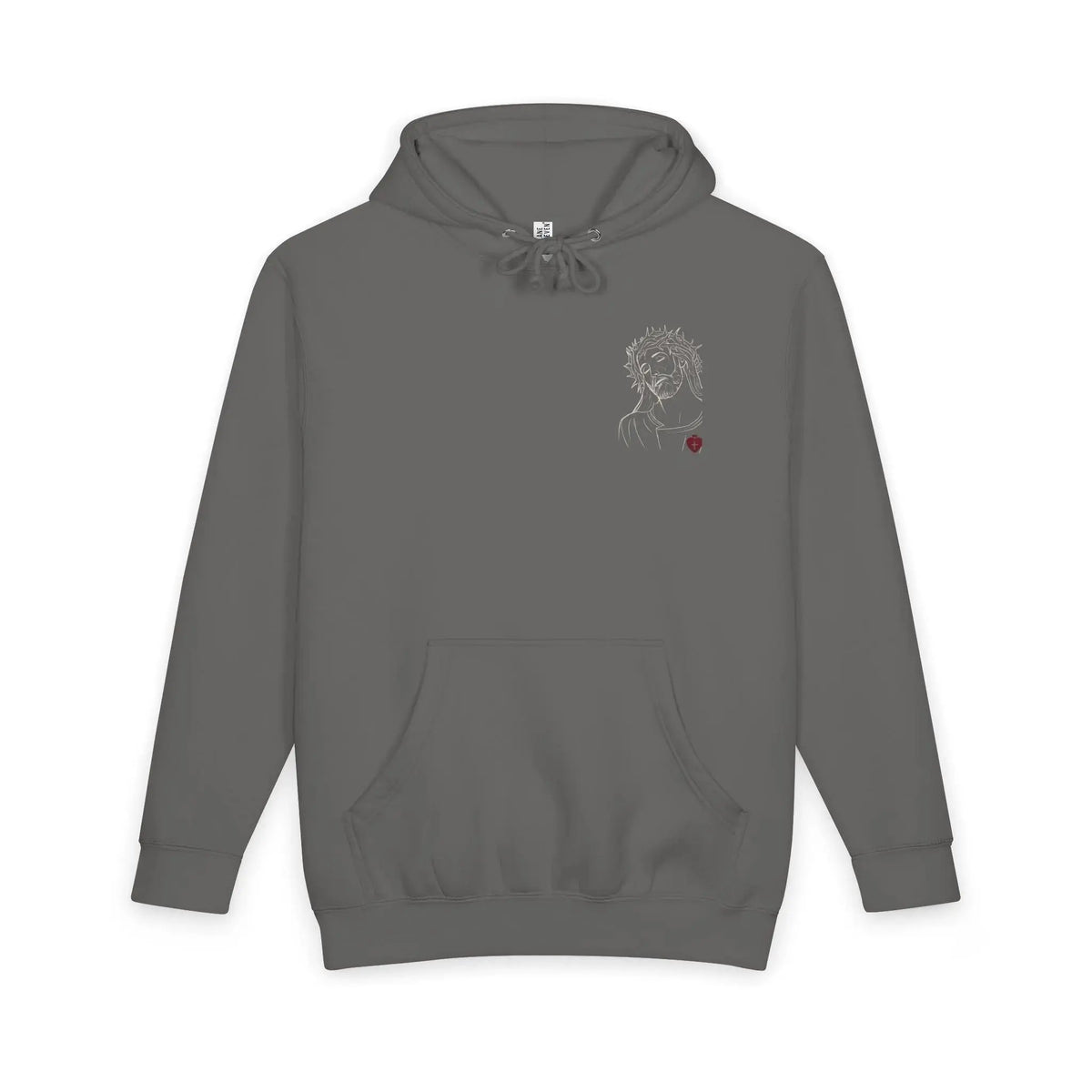 Heavyweight Christian hoodie back view, faith women's apparel