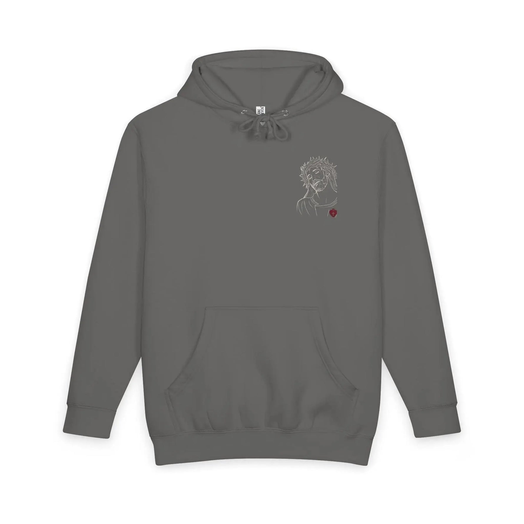 Heavyweight Christian hoodie back view, faith women's apparel