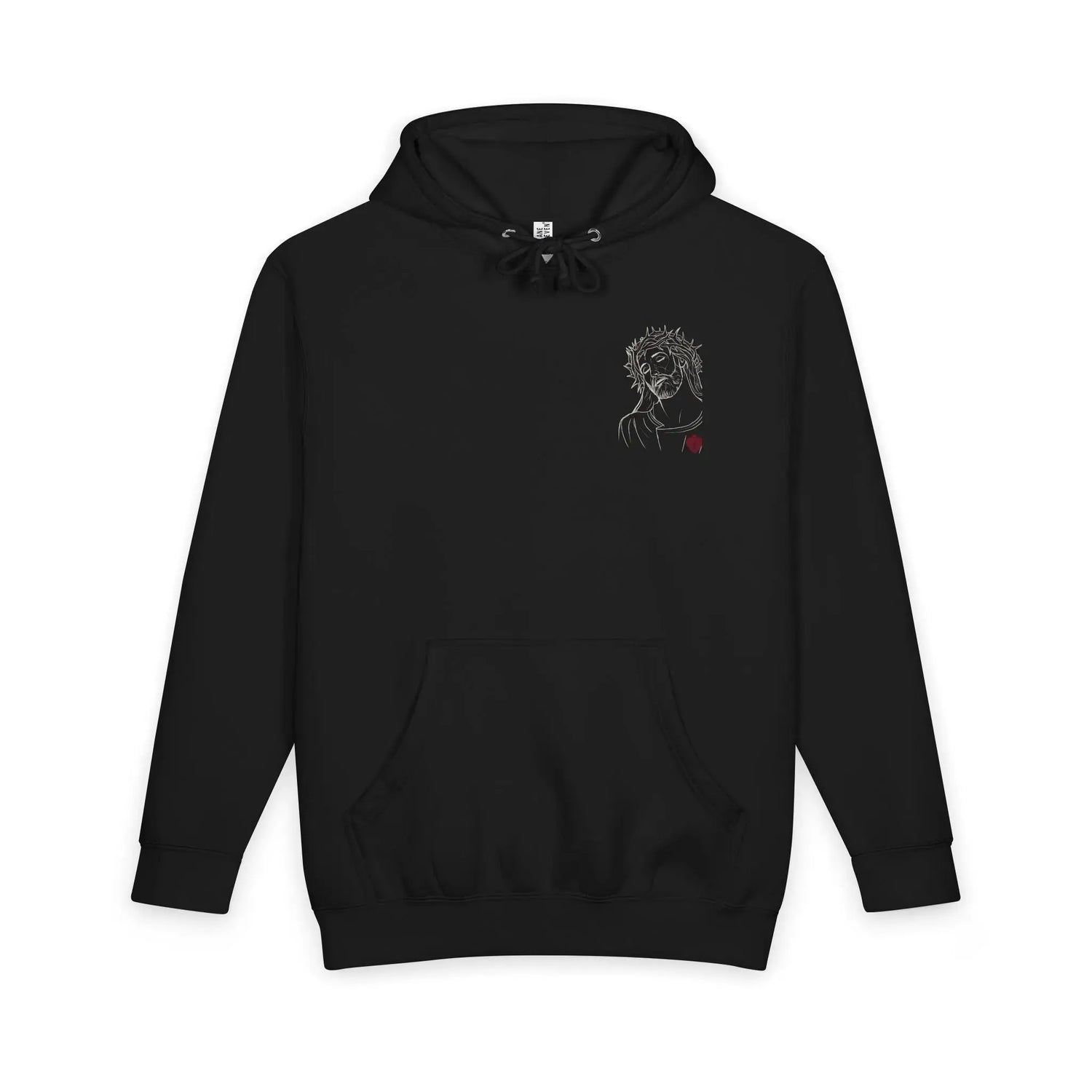 Woman wearing heavyweight faith pullover, Christian gift for her