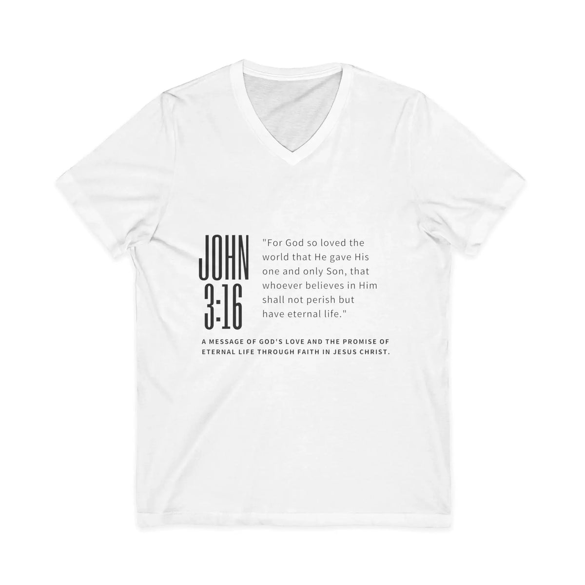 Unisex Jersey Short Sleeve V-Neck Tee - YESHUALL