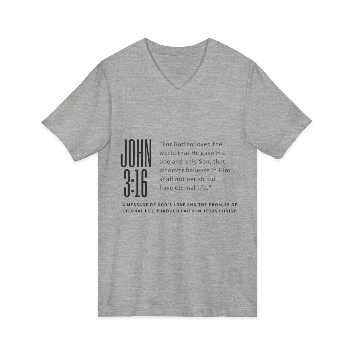 Unisex Jersey Short Sleeve V-Neck Tee - YESHUALL