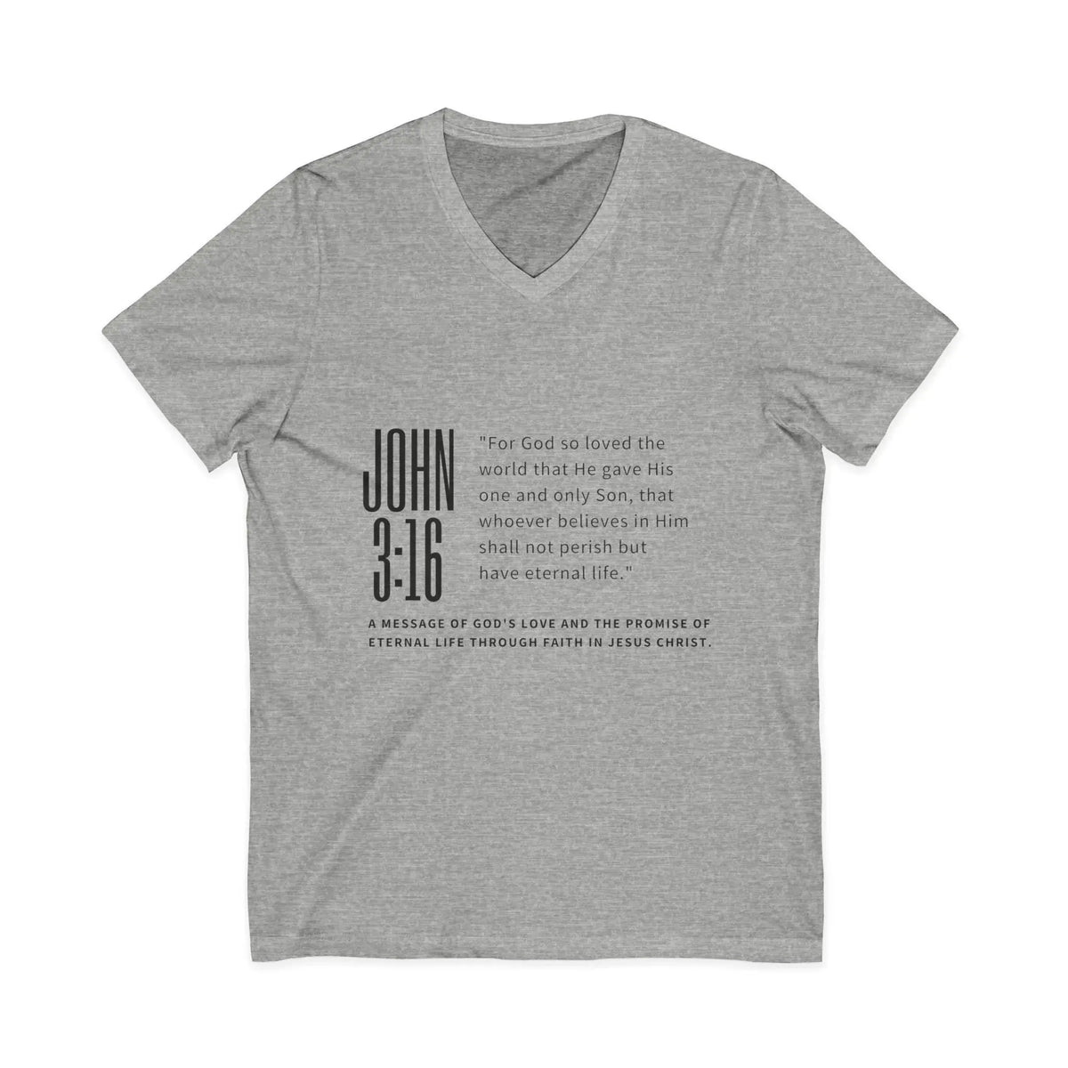 Unisex Jersey Short Sleeve V-Neck Tee - YESHUALL